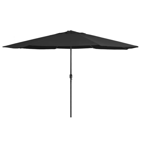 vidaXL Sombrilla de jardín con palo de metal negro 400 cm