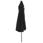 vidaXL Sombrilla de jardín con palo de metal negro 400 cm