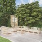 vidaXL Juego de muebles de jardín 11 piezas madera maciza de pino vidaXL Juego de muebles de jardín 11 piezas madera maciza de pino