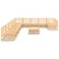 vidaXL Juego de muebles de jardín 11 piezas madera maciza de pino vidaXL Juego de muebles de jardín 11 piezas madera maciza de pino