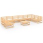 vidaXL Juego de muebles de jardín 11 piezas madera maciza de pino vidaXL Juego de muebles de jardín 11 piezas madera maciza de pino
