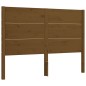 vidaXL Estructura de cama matrimonio con cabecero madera marrón miel