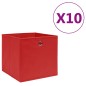 vidaXL Cajas de almacenaje 10 uds tela no tejida rojo 28x28x28 cm vidaXL Cajas de almacenaje 10 uds tela no tejida rojo 28x28x28 cm