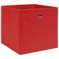 vidaXL Cajas de almacenaje 10 uds tela no tejida rojo 28x28x28 cm vidaXL Cajas de almacenaje 10 uds tela no tejida rojo 28x28x28 cm