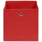 vidaXL Cajas de almacenaje 10 uds tela no tejida rojo 28x28x28 cm vidaXL Cajas de almacenaje 10 uds tela no tejida rojo 28x28x28 cm