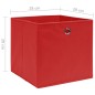 vidaXL Cajas de almacenaje 10 uds tela no tejida rojo 28x28x28 cm vidaXL Cajas de almacenaje 10 uds tela no tejida rojo 28x28x28 cm