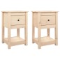 vidaXL Mesitas de noche 2 uds madera maciza de pino 40x35x61,5 cm vidaXL Mesitas de noche 2 uds madera maciza de pino 40x35x61,5 cm