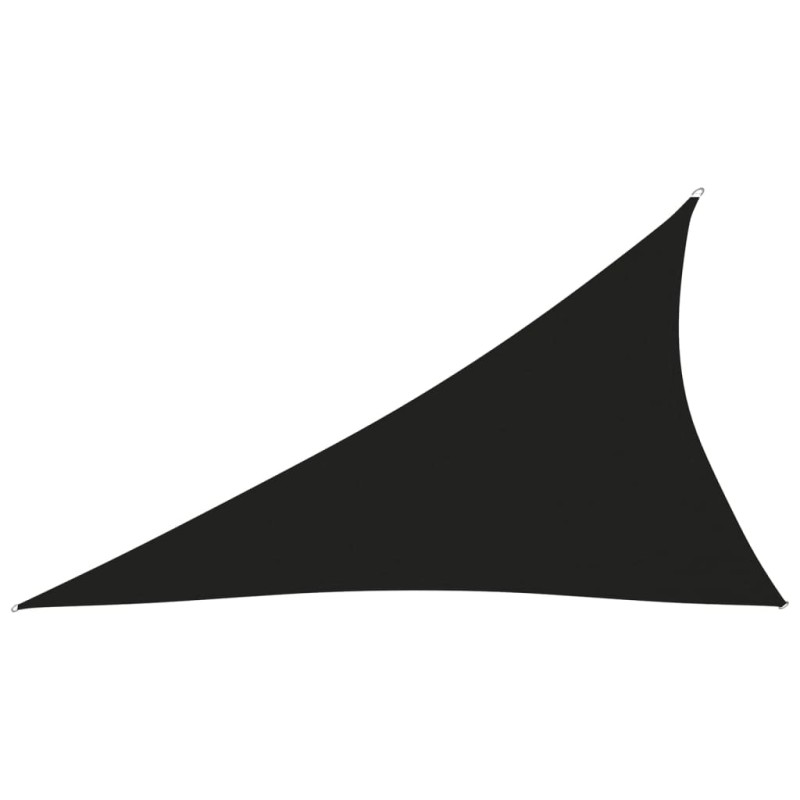 vidaXL Toldo de vela triangular tela Oxford negro 4x5x6,4 m