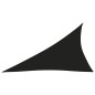 vidaXL Toldo de vela triangular tela Oxford negro 4x5x6,4 m