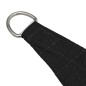 vidaXL Toldo de vela triangular tela Oxford negro 4x5x6,4 m