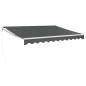 vidaXL Toldo retráctil aluminio y tela gris antracita 3x2,5 m