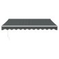 vidaXL Toldo retráctil aluminio y tela gris antracita 3x2,5 m