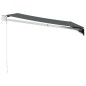 vidaXL Toldo retráctil aluminio y tela gris antracita 3x2,5 m