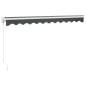vidaXL Toldo retráctil aluminio y tela gris antracita 3x2,5 m