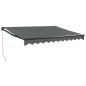 vidaXL Toldo retráctil aluminio y tela gris antracita 3,5x2,5 m vidaXL Toldo retráctil aluminio y tela gris antracita 3,5x2,5 m