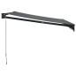 vidaXL Toldo retráctil aluminio y tela gris antracita 3,5x2,5 m vidaXL Toldo retráctil aluminio y tela gris antracita 3,5x2,5 m