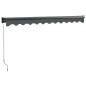 vidaXL Toldo retráctil aluminio y tela gris antracita 3,5x2,5 m vidaXL Toldo retráctil aluminio y tela gris antracita 3,5x2,5 m