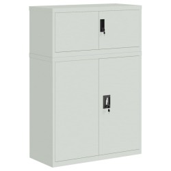 vidaXL Armario archivador de acero gris claro 90x40x130 cm