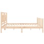 vidaXL Estructura de cama con cabecero madera maciza 200x200 cm