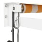 vidaXL Toldo retráctil automático amarillo y blanco 4x3 m vidaXL Toldo retráctil automático amarillo y blanco 4x3 m