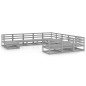 vidaXL Juego de muebles de jardín 12 piezas madera maciza de pino vidaXL Juego de muebles de jardín 12 piezas madera maciza de pino