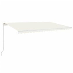 vidaXL Toldo retráctil manual color crema 500x300 cm