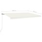 vidaXL Toldo retráctil manual color crema 500x300 cm vidaXL Toldo retráctil manual color crema 500x300 cm