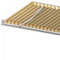 vidaXL Toldo manual retráctil con postes amarillo y blanco 5x3 m vidaXL Toldo manual retráctil con postes amarillo y blanco 5x3 m