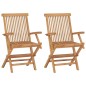 vidaXL Juego de comedor para jardín 3 piezas madera maciza de teca vidaXL Juego de comedor para jardín 3 piezas madera maciza de teca