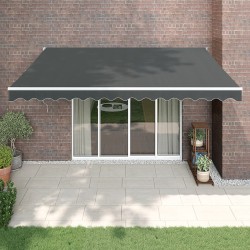 vidaXL Toldo retráctil automático gris antracita 4x3 m