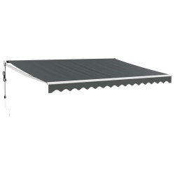 vidaXL Toldo retráctil automático gris antracita 4x3 m