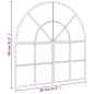 vidaXL Espejo de pared arco de hierro negro 80x80 cm