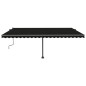 vidaXL Toldo de pie retráctil manual gris antracita 500x300 cm vidaXL Toldo de pie retráctil manual gris antracita 500x300 cm