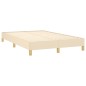 vidaXL Cama box spring con colchón y luces LED tela crema 120x190 cm vidaXL Cama box spring con colchón y luces LED tela crema 120x190 cm