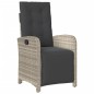 vidaXL Set comedor jardín 7 pzas y cojines ratán sintético gris claro vidaXL Set comedor jardín 7 pzas y cojines ratán sintético gris claro