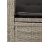 vidaXL Set comedor jardín 7 pzas y cojines ratán sintético gris claro vidaXL Set comedor jardín 7 pzas y cojines ratán sintético gris claro