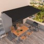 vidaXL Toldo retráctil automático gris antracita 600x350 cm