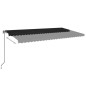 vidaXL Toldo retráctil automático gris antracita 600x350 cm