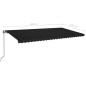 vidaXL Toldo retráctil automático gris antracita 600x350 cm