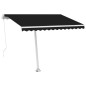vidaXL Toldo de pie manual retráctil gris antracita 350x250 cm vidaXL Toldo de pie manual retráctil gris antracita 350x250 cm