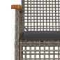 vidaXL Set comedor de jardín 5 piezas con cojines ratán sintético gris vidaXL Set comedor de jardín 5 piezas con cojines ratán sintético gris