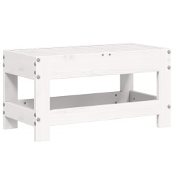 vidaXL Taburete de jardín madera maciza de pino blanco 62x30x32 cm