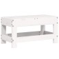 vidaXL Taburete de jardín madera maciza de pino blanco 62x30x32 cm vidaXL Taburete de jardín madera maciza de pino blanco 62x30x32 cm