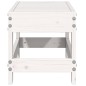 vidaXL Taburete de jardín madera maciza de pino blanco 62x30x32 cm vidaXL Taburete de jardín madera maciza de pino blanco 62x30x32 cm