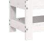 vidaXL Taburete de jardín madera maciza de pino blanco 62x30x32 cm vidaXL Taburete de jardín madera maciza de pino blanco 62x30x32 cm