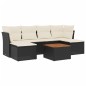 vidaXL Set de comedor de jardín 7 pzas y cojines ratán sintético negro vidaXL Set de comedor de jardín 7 pzas y cojines ratán sintético negro