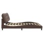 vidaXL Estructura cama con luces LED cuero sintético marrón 200x200 cm vidaXL Estructura cama con luces LED cuero sintético marrón 200x200 cm