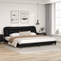 vidaXL Estructura cama con LED cuero sintético negro blanco 200x200 cm vidaXL Estructura cama con LED cuero sintético negro blanco 200x200 cm