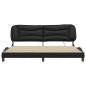 vidaXL Estructura cama con LED cuero sintético negro blanco 200x200 cm vidaXL Estructura cama con LED cuero sintético negro blanco 200x200 cm