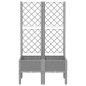 vidaXL Jardinera con enrejado PP gris claro 80x40x142 cm vidaXL Jardinera con enrejado PP gris claro 80x40x142 cm